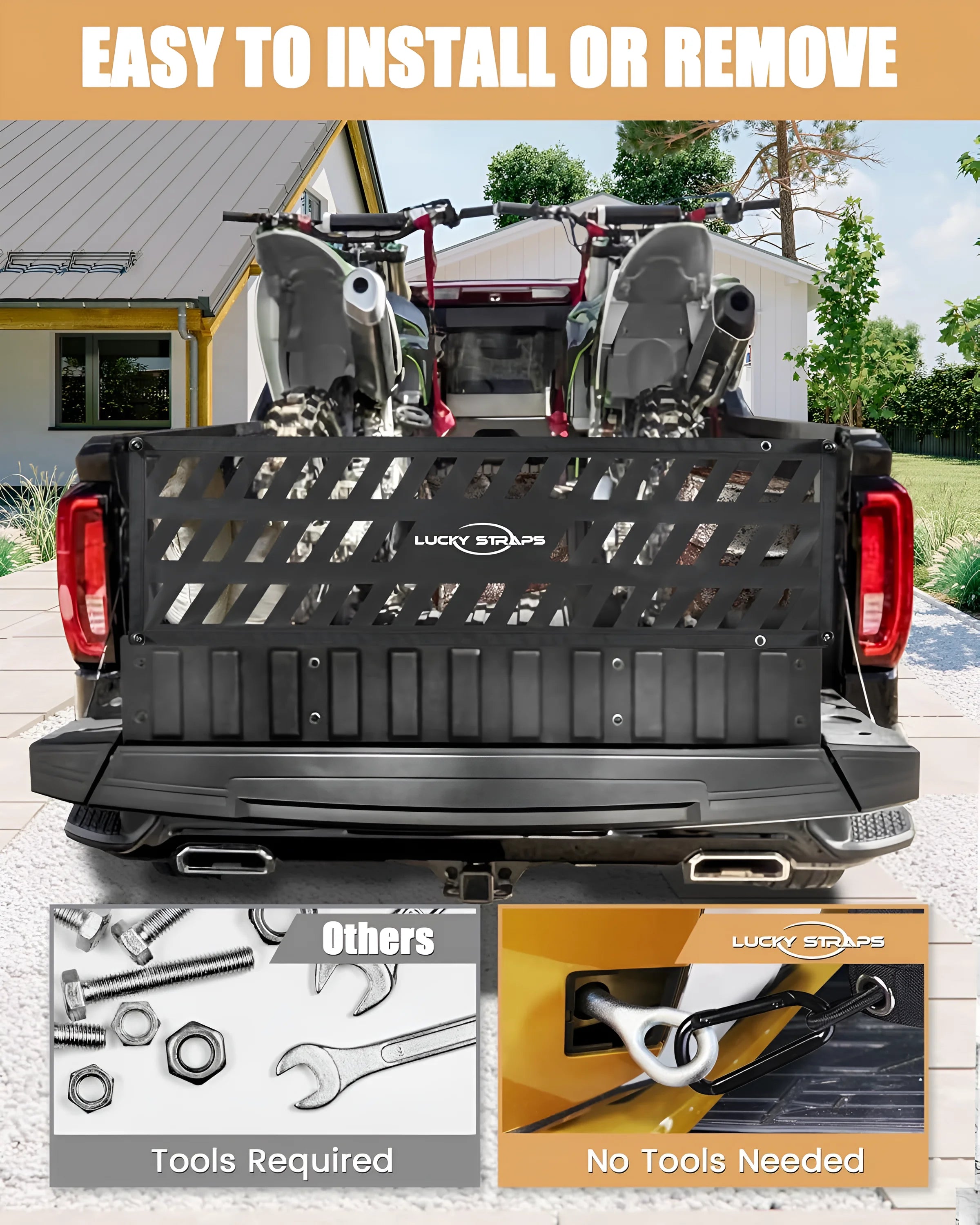 Tired of watching your gear slide around like it’s on a rollercoaster? Meet the LuckyStraps Tailgate Net—your truck’s new BFF. Built for DIY warriors, road-trippers, and eco-conscious drivers, this rugged 60” x 18” net locks down kayaks, furniture, or even your neighbor’s wobbly shed (we won’t tell 😉).