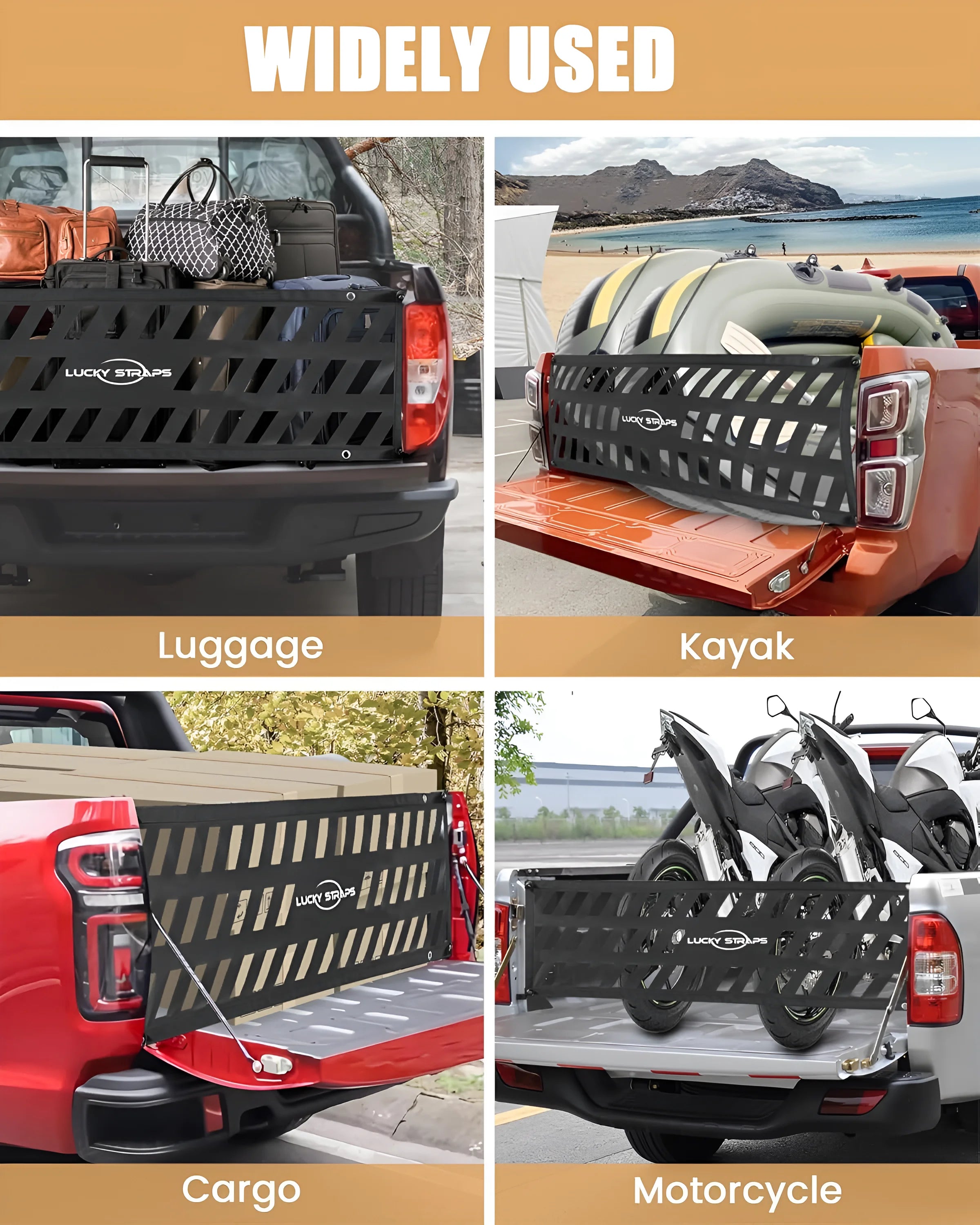 Tired of watching your gear slide around like it’s on a rollercoaster? Meet the LuckyStraps Tailgate Net—your truck’s new BFF. Built for DIY warriors, road-trippers, and eco-conscious drivers, this rugged 60” x 18” net locks down kayaks, furniture, or even your neighbor’s wobbly shed (we won’t tell 😉).